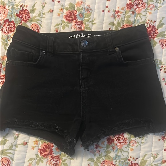 Cat & Jack Other - Cat and Jack Black Jean Shorts Girls Size Medium